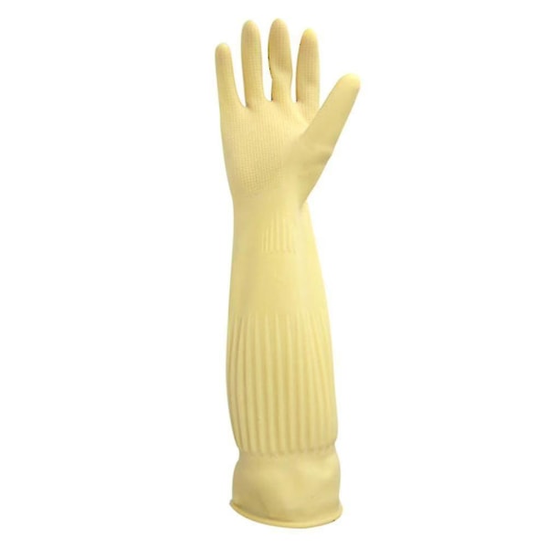 38/45 cm køkkenhandsker Vandtætte langærmede handsker Gummi latex handsker til opvask 38CMM