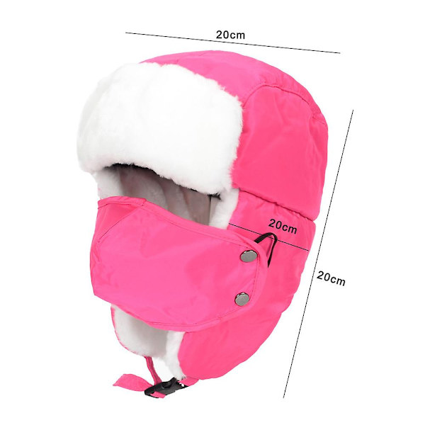 Vinterpojkar Flickor Trapper Trooper Hat Utomhus Varm Skidmössa Vindtät Mask Öronlappar Ushanka Fleece Hat För Barn
