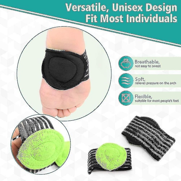 1 par bågbandage elastiska fotinlägg fotskydd bågstöd