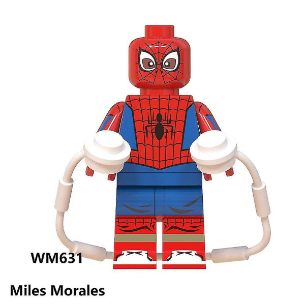 9 st/set Marvel Superhjälte Serie Byggklossar Leksaker Spiderman Montering Actionfigurer Barn Fans Samlarobjekt Minifigurer Present