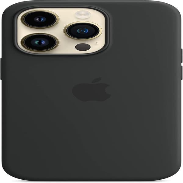 Apple - Midnatt Silikondeksel med MagSafe for iPhone 14 Pro