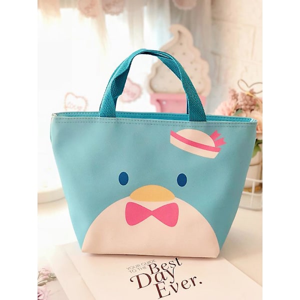 31cm Sanrios Kawaii Tegneserie Mymelody Kuromi Cinnamoroll Student Kontorarbeider Håndveske Isolert Matboks Veske Pu Matveske BadBadtz-maru