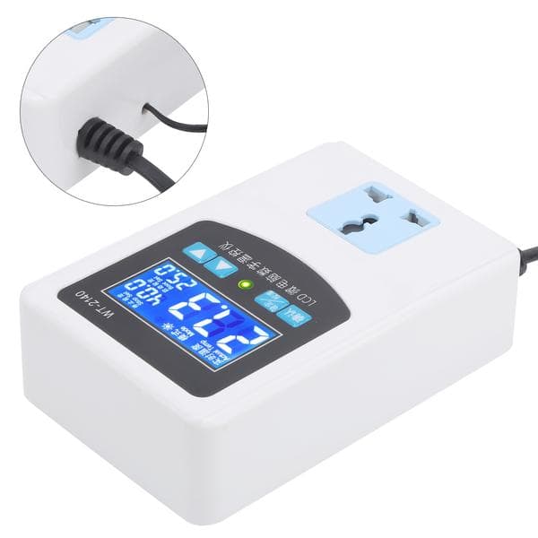 Temperaturregulator Digitalt Display Mikrokontroller Intelligent Termostatbryter 2000W EU Plugg 220V