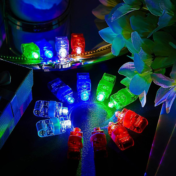 60 stk fingerlys for barn Led fingerlys fingerlysglowsticks for Led lys opp festartikler Rave laser assorterte leker