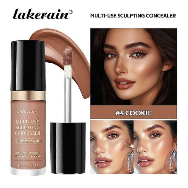 Super Coverage Multi-Use Concealer, Multi-Use Sculpting Concealer för Flawless Makeup - Full täckning, oljefri, långvarig, återfuktande Color 04
