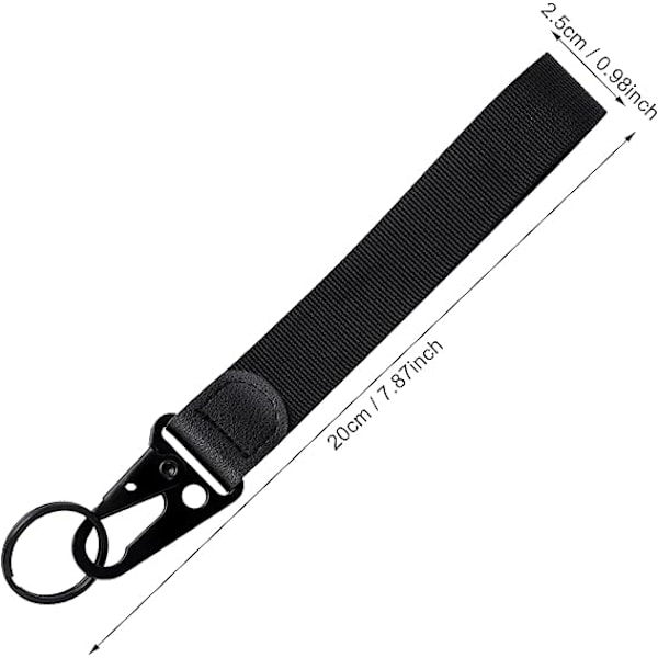 Lanyard Halsbånd 17,5 tommer/7,87 tommer Nøkkelringholder med klips for nøkler/ID/merke/lommeboktelefon/gaver til menn eller kvinner