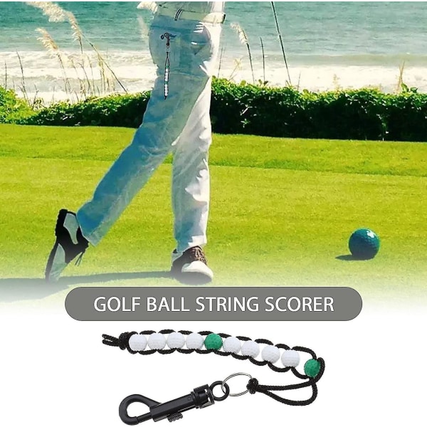 Golf Bead Counter Golf Shot Score Counter Golf Shot Counter Armband Plast Golfer Stroke Counter med klämma för män kvinnor (6st, färg slumpmässigt