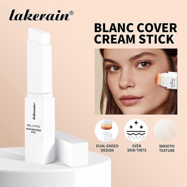 Blanc Cover Cream Stick - Farveskiftende Foundation Stick - Medium til Fuld Dækning Dugfrisk Finish Base Makeup Dobbeltendet for et Fejlfrit Look Light