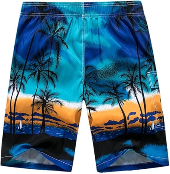 Badshorts för män, surfshorts, plus size med nätfoder