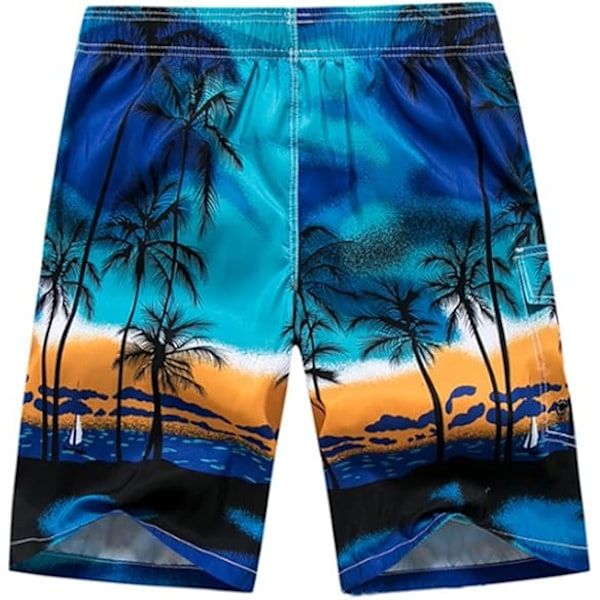Herr sommarsemester strandshorts badbyxor surfing boardshorts plus size med meshfoder