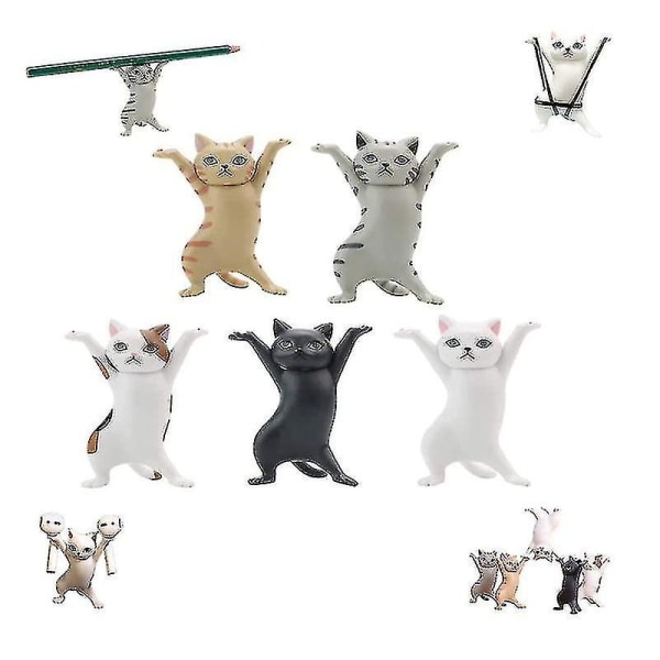 5 kpl Hauska kissan kynäpidike Tanssikissafiguuri Kissan kuulokkeet Kissateline ilman arkkua lelulahja lapsille