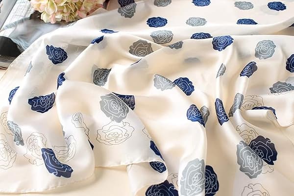 Sidenscarf Mullbärssilke Modescarfar Lång Lätt Sjal