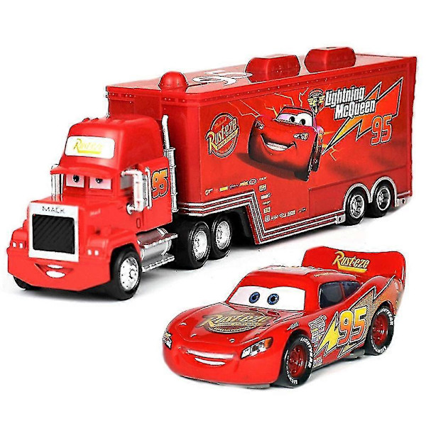 Cars 2 3 Elokuva Lightning McQueen The King Chick Hicks Mack Kuorma-auto Setti Uncle Truck Urheiluauton Leikkiauto Lapsille Syntymäpäivälahja