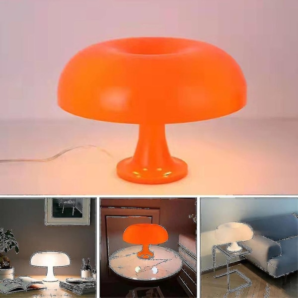 Italiensk designer LED-svampbordslampa för hotellsovrum, sängbord, vardagsrumsdekoration, belysning (orange)