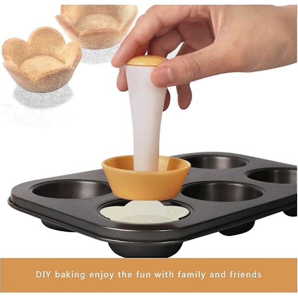 Kreativ kakkoppspress Cupcake Muffinform Tarts Cookie Dough Tamper Kit för Pecan Pies Muffin Donut Bakform Cake
