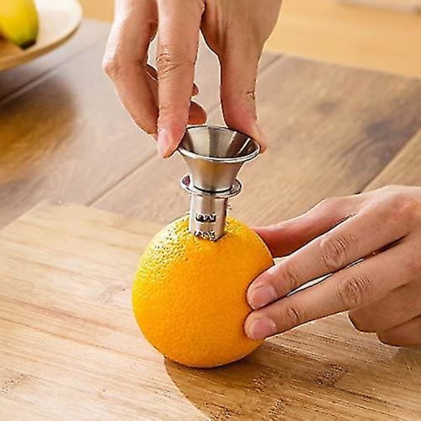 Rustfritt stål Mini Juicer Hånd Juicer Juice Tute For Sitroner Appelsiner