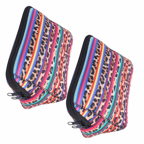 2 stk. Neoprene rejse makeup taske organizer, bærbar kosmetik pung håndtaske