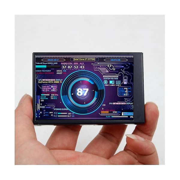 3,5 Tums Mini Kapacitiv Skärm Ips Modul För Aida64 Chassi Usb Datormonitor Usb Lcd-Skärm Black