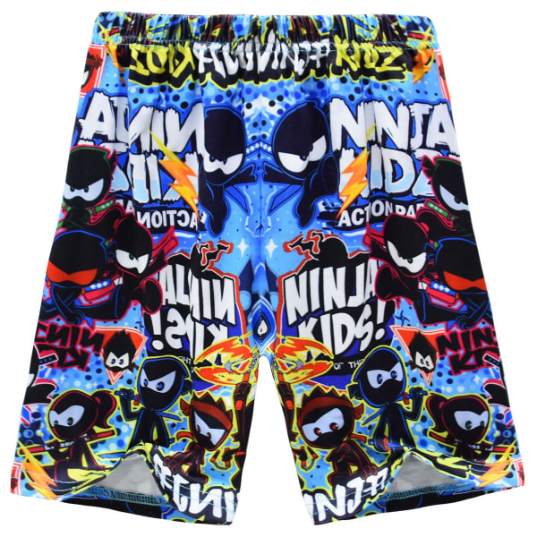 2023 Count Cm Printing Ninja Kidz Kesän Lasten Lyhythihainen Puku T-paita Top + Shorts 91182 100cm