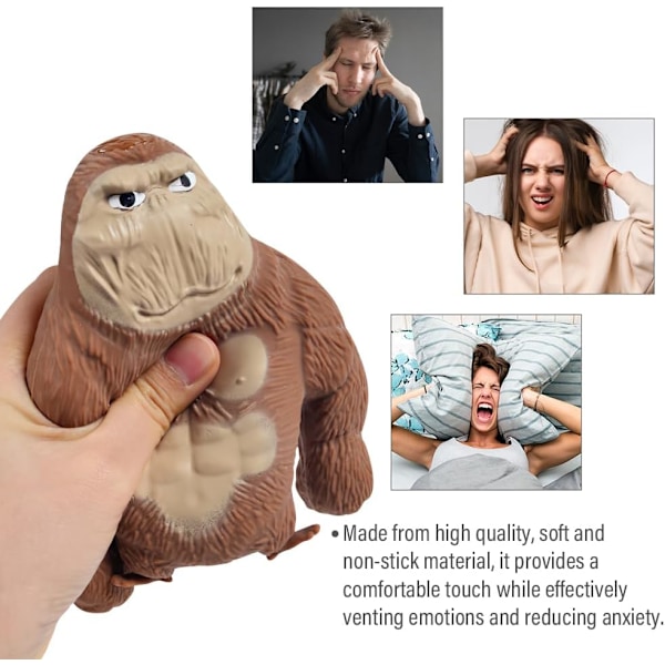 Stress Relief Gorilla Legetøj, Stress Relief Anti-Stress Gorilla Dyr Legetøj til Børn og Voksne, Perfekt til Fest Favors, Fødselsdagsgaver