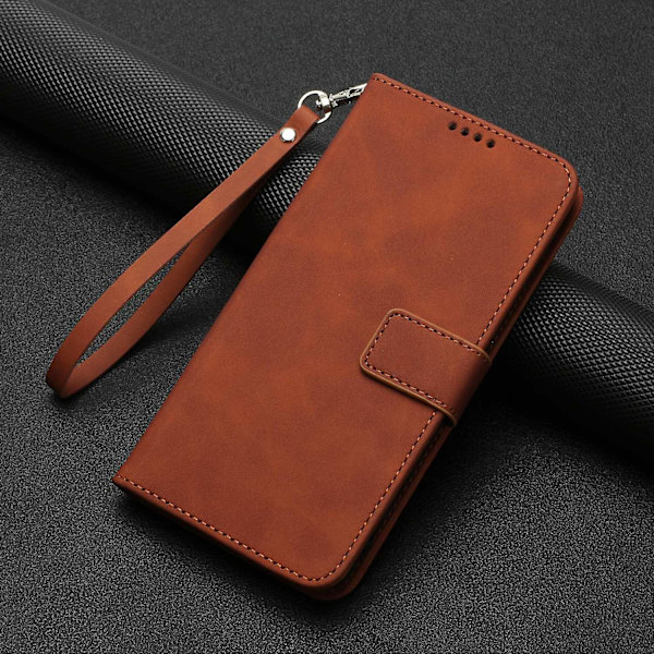 For Samsung Galaxy S23 Ultra Slim Fit Telefondeksel Magnetisk Låsestativ Mobiltelefon Flip Lommebokdeksel Brown Samsung Galaxy S23 Ultra