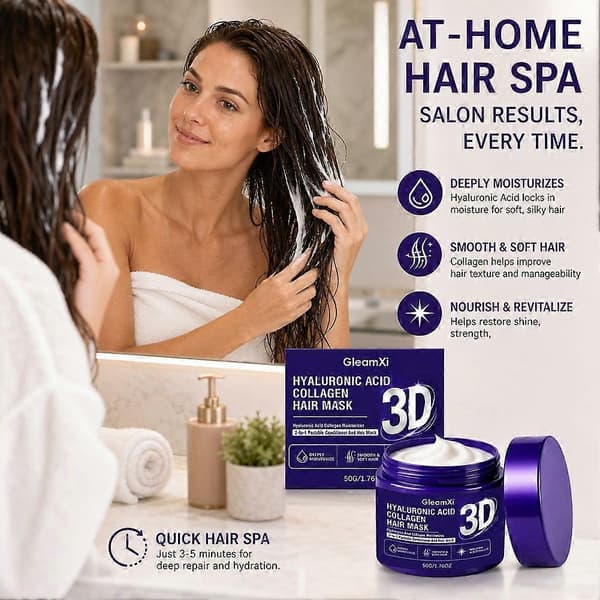 Hyaluronsyre Kollagen Hårmaske - 50g