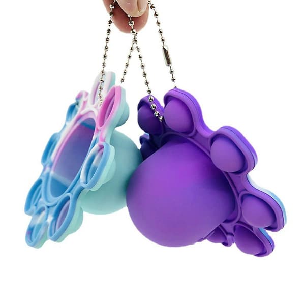 Tryck Pop Bubble It Flip Vändbar Bläckfiskdocka Fidget Sensorisk Stressavlastande Leksak Purple