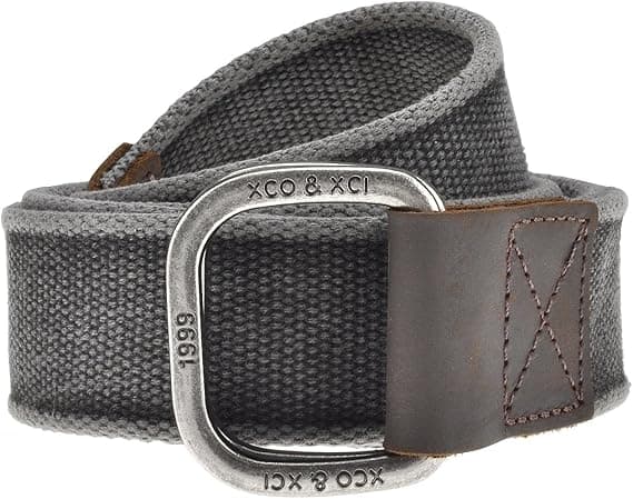 Herr 53,5'' Dubbel D-ring Canvas Web Bälte Militär Casual Bälte med Box