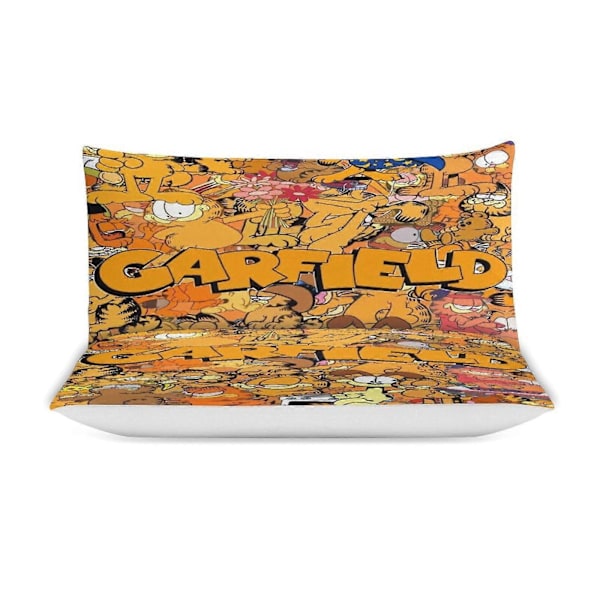 x204 Garfield -pussilakanasetti, mikrokuituinen vuodevaatesetti, 3D-painettu kevyt 3-osainen peittosetti, 1 pussilakana ja 2 tyynyliinaa lapsille ja pojille 200x200cm 78x78in