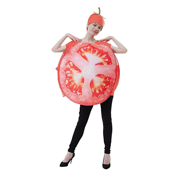 Halloween Frugt Skive Kostume Tomat Cosplay Bodysuit As shown in the figure One size fits all