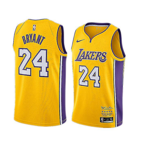#24 Bryant # 30 Curry Koripallo T-paita Pelipaita Urheiluvaatteet Joukkue BRYANT Keltainen 24 BRYANT Yellow 24 L
