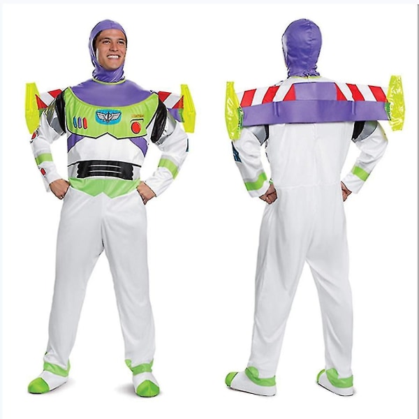 Halloween Toy Story Buzz Lightyear Cosplay Kostym Seriefigur Dockteater Scenframträdande Bodysuit Vuxenkostym Heldräkter 120