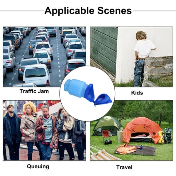 750ML Car Emergency Urinal Portable Camping Shrinkable Mobile Pocket Toilet