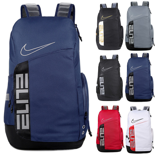 Nike Elite Pro Basketbollryggsäck Skolväska Unisex Gym Sport Resväska Svart Black Silver