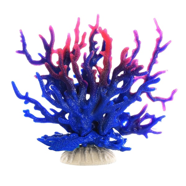 Koralldekoration Aquarium Landscaping Färgad konstgjord korall Aquarium Ornament Blue-Purple
