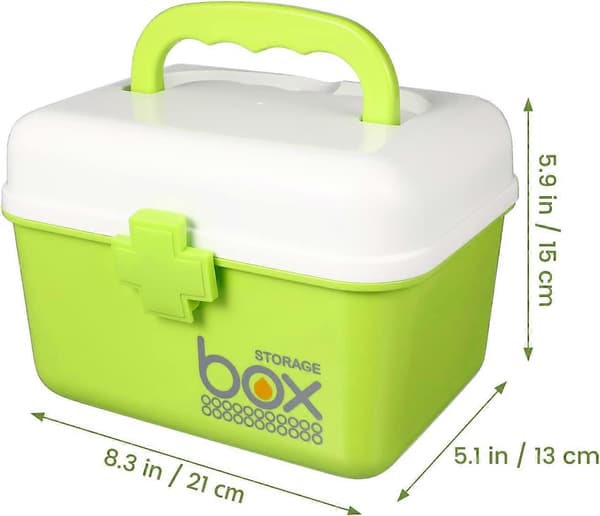 Lockable Medicine Cabinet, Medicine Box with Handle, Lockable Storage Box, Portable Security Box, Large Storage Box with Lock