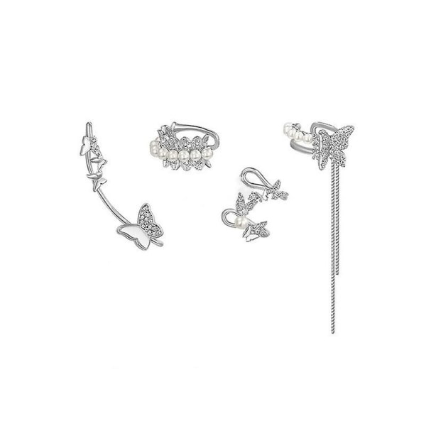 Romantic Butterfly Earbone Clip 4pcs