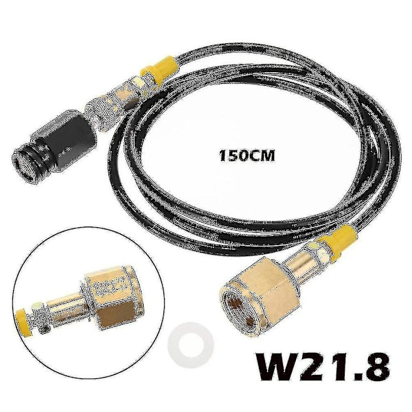 Høytrykks slange adapter for Sodastream maskin G5/8 Cga320 W21.8 Co2 tank (størrelse: for W21.8)