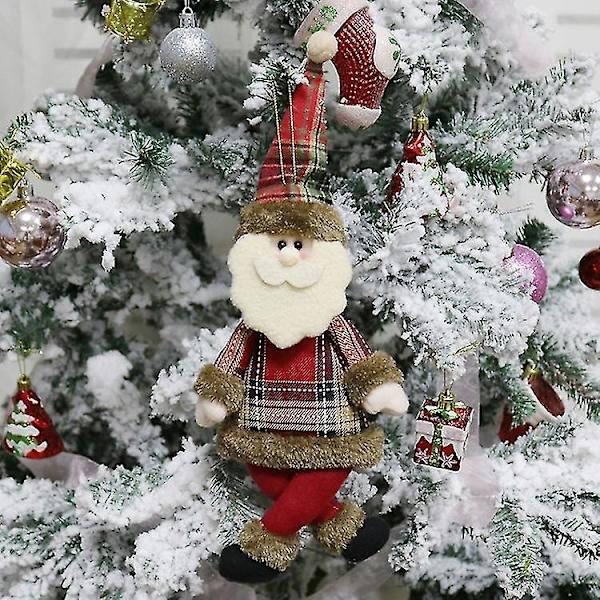 3 st juldekorationer med tomte, snögubbe och älg - Hängande prydnader, Stil: böjda fötter Senior