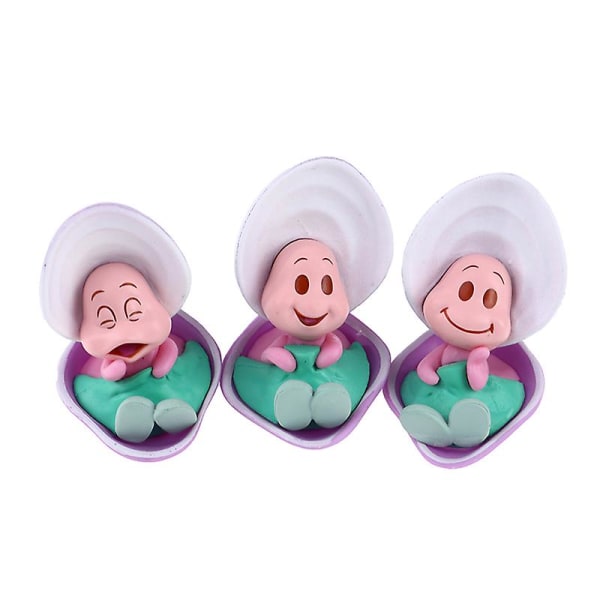 3pcs/set Kawaii Alice In Wonderland Young Oyster Baby Action Figure Dolls Toys