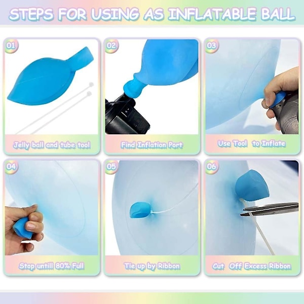 2 stk. gigantiske bobleballer utendørs leker gjenbrukbare vannballonger for småbarn oppblåsbar strandball for barn hagespill sommer vannspill green 40cm