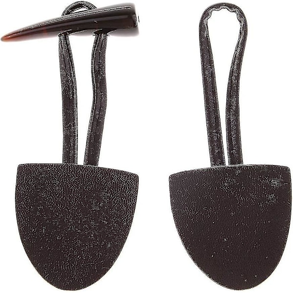 6 Par Leatherknapper Horn Toggle Duffle Knapper For Frakk Kaffe Spenne Lukking Fancy Knapper - Brun