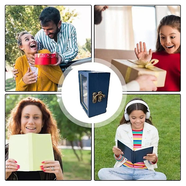 Miniatyrbokhylle Lomme Angst Bokhylle Tre Tiny Bokbibliotek Stressavlastende Bokhylle Bordplate