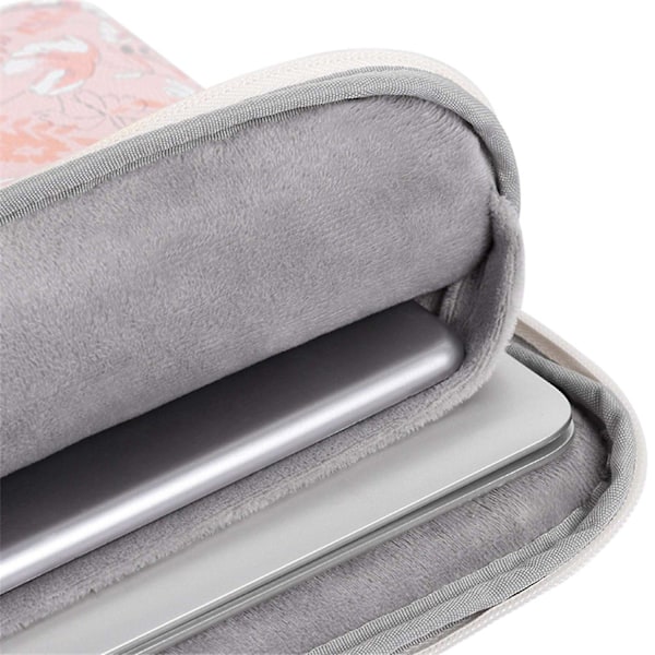 CANVASARTISAN G4-01 13-tommer Laptop PU Læder Opbevaringspose Blomst og Blade Print Notebook Sleeve