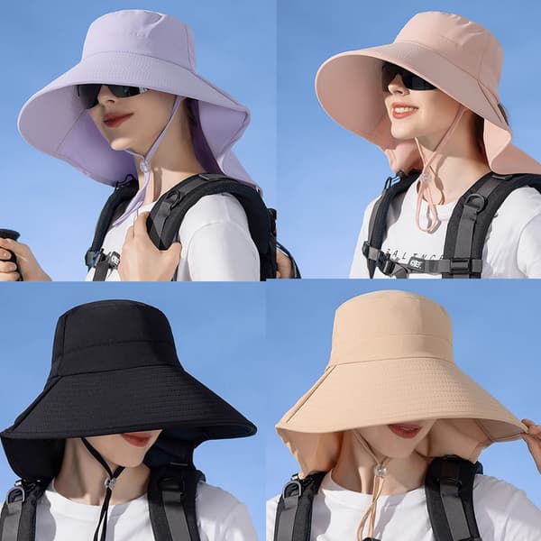 Dame Solhatt Sjal Visir Cap KHAKI Khaki
