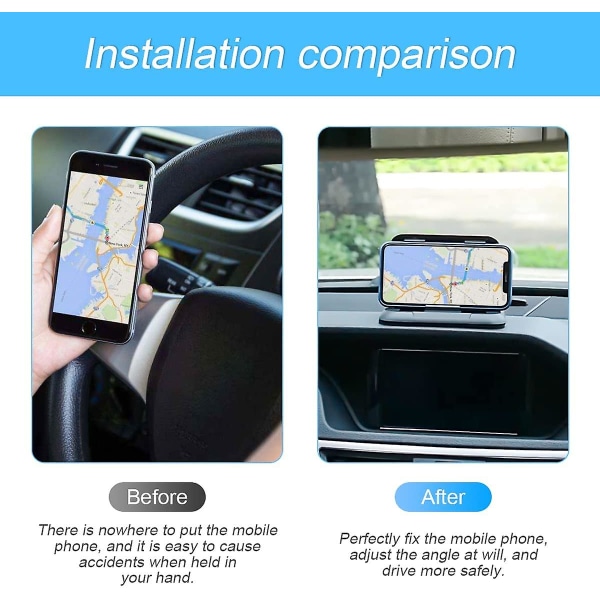 Autopuhelimen pidike hiilikuitukuvioinen autopuhelinteline Yhteensopiva auton kojelaudan kanssa Universal iPhonen kanssa kaikkien puhelimien kanssa