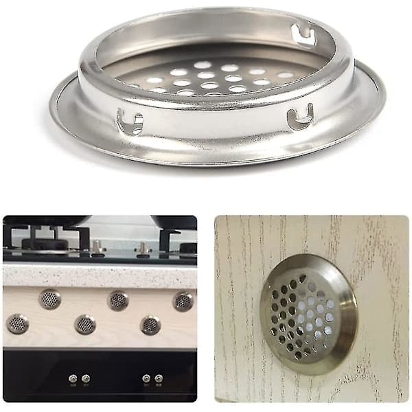 HKK 50 stk. Ventilationsgitter Rustfrit Stål Ventilationshuller