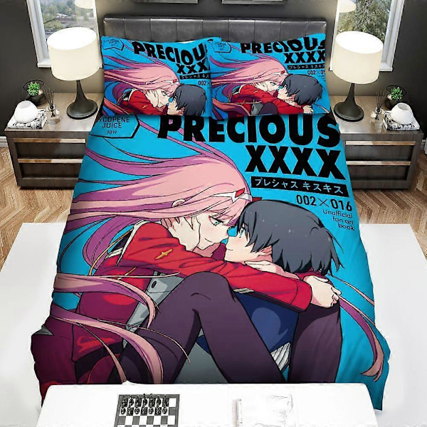 v4899 Sängkläder Darling In The Franxx Zero Two X Hiro Precious Moment Påslakanset Sängkläder IU4899 135x200cm 53x78in