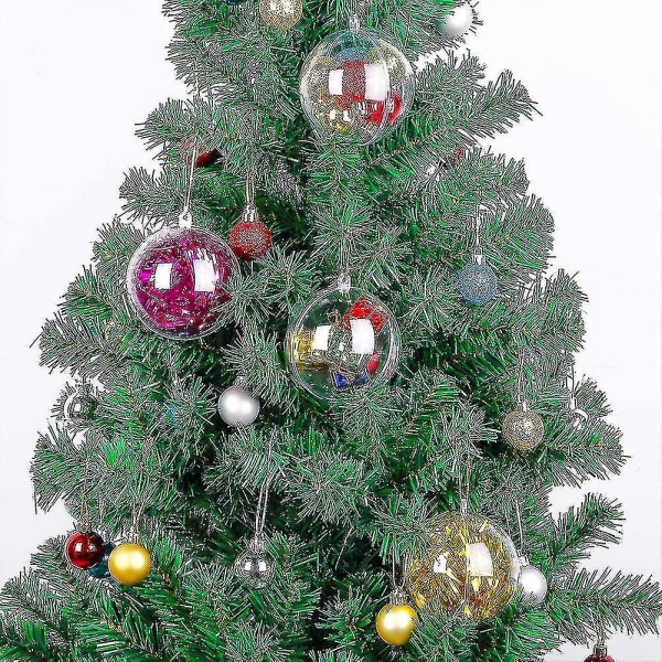 10 st DIY julgransprydnader bollar kompatibla med festdekorationer (10cm)