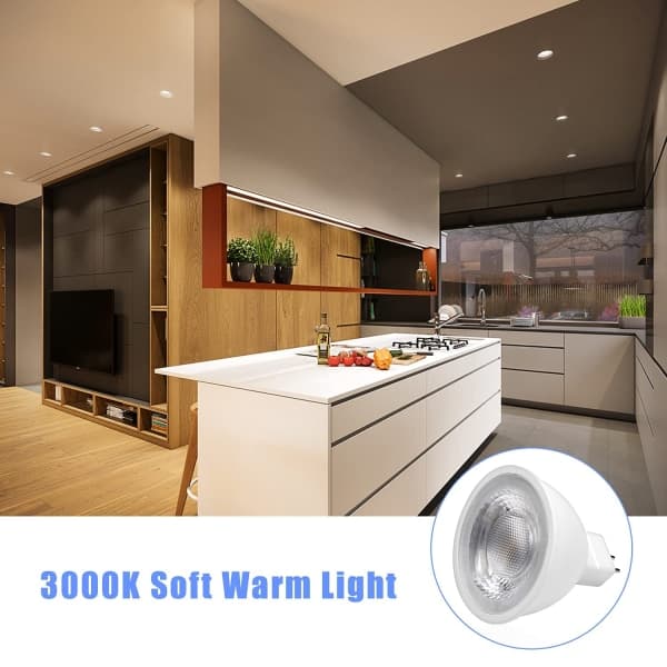 MR16 LED-lamper varmhvit 3000K, MR16 GU5.3 LED 5W, 5-pakning